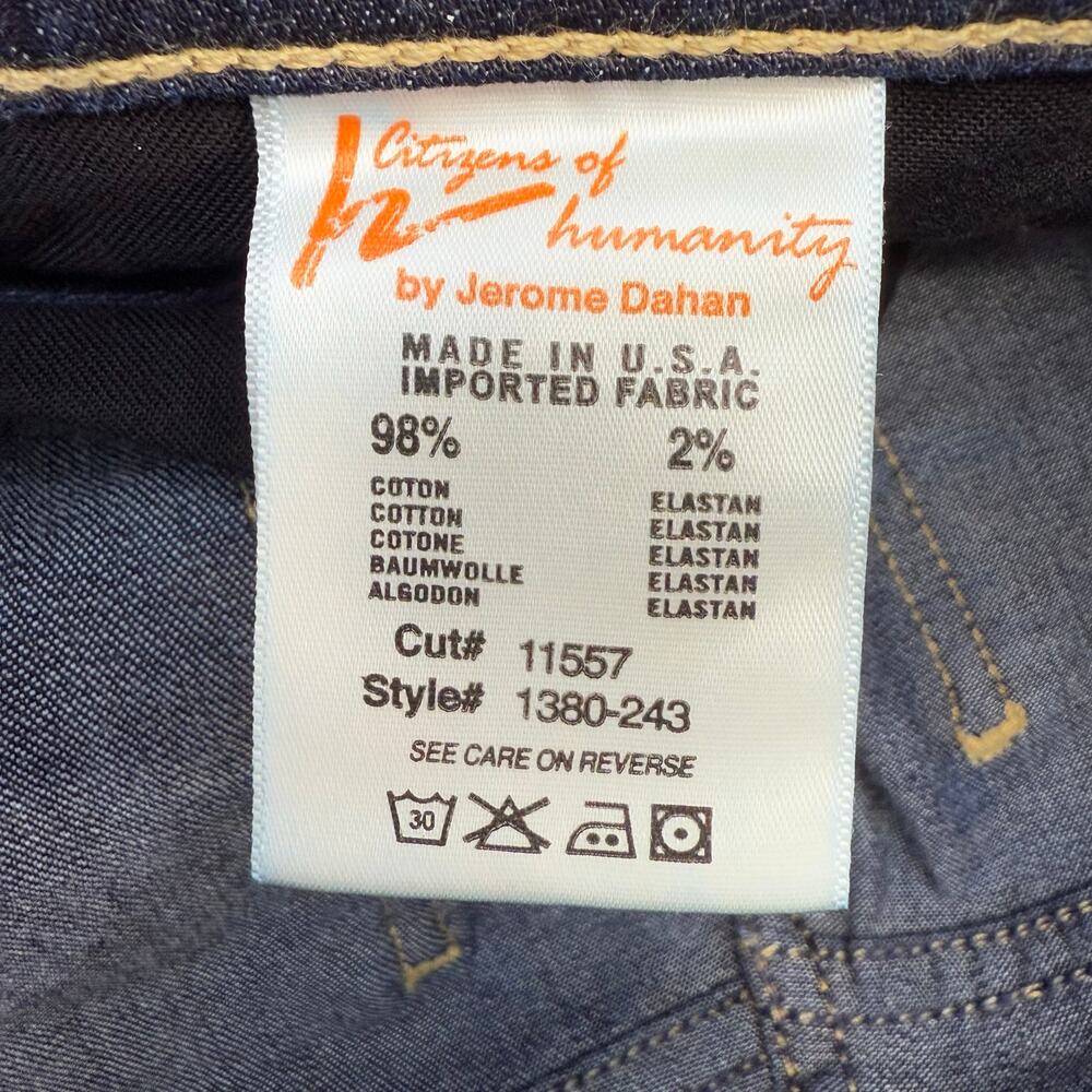 Citizens of Humanity Jeans Women's 28 (6) Dark Blue Straight Leg Classic Preppy - Picture 9 of 16